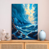 Epic Storm zeegezicht muurkunst Canvas Afdruk