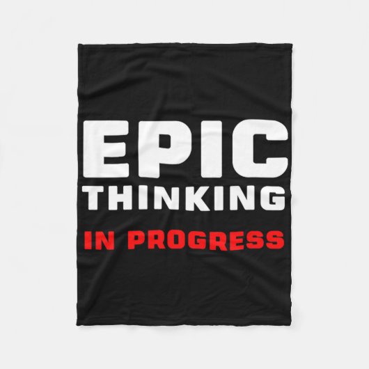 Epic Thinking In Progress Big Ideas Introvert Game Fleece Deken (Voorkant)