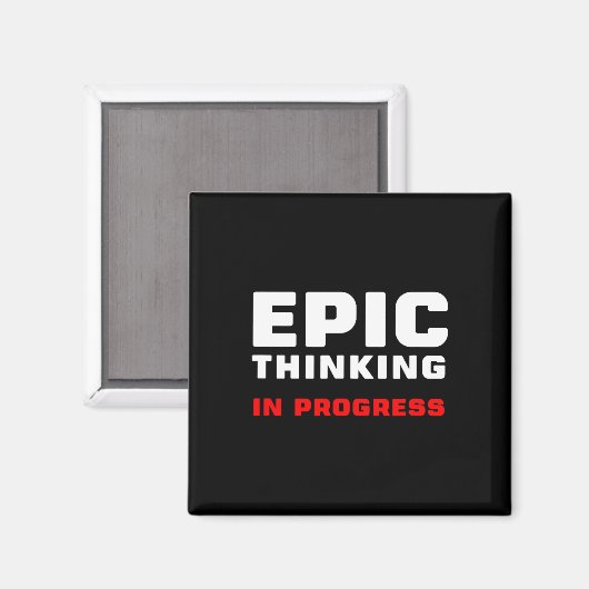 Epic Thinking In Progress Big Ideas Introvert Game Magneet (Voorkant / Achterkant)