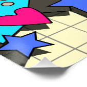 Epic Toon Neon Happy Vibes Flashback Art Perfect Poster (Hoek)