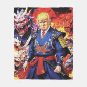 Epic Trump Samurai Anime Fleece Deken (Voorkant)