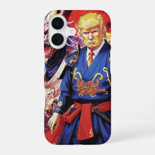 Epic Trump Samurai Anime iPhone 16 Hoesje