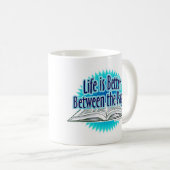 EPIC tussen de pagina's Blue Reader Author Slogan Koffiemok (Voorkant rechts)