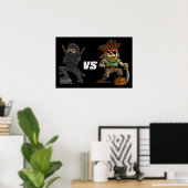 epic Warrior Ninja vs Pirate Poster (Thuiskantoor)