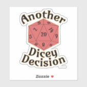 Epic Weer een dicey Decision Game Time Design Sticker (Vel)
