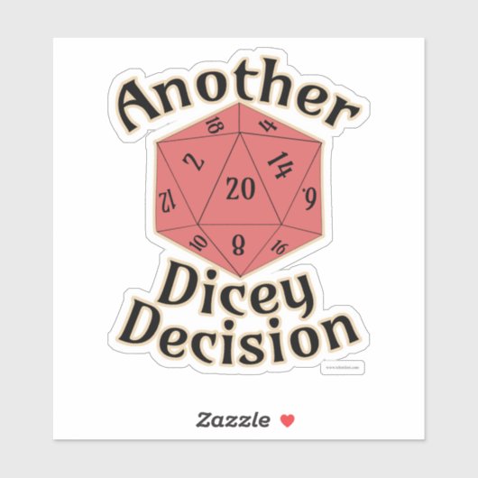 Epic Weer een dicey Decision Game Time Design Sticker (Vel)