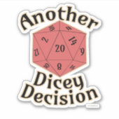 Epic Weer een dicey Decision Game Time Design Sticker (Voorkant)