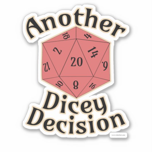 Epic Weer een dicey Decision Game Time Design Sticker (Voorkant)