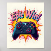 Epic Win Game Controller Poster (Voorkant)