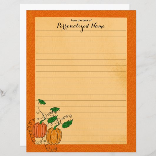 Épice citrouille - Feuille de papier recouvert (Devant / Derrière)