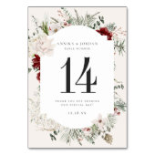 Épice & Dentelle | Carte de numéro de table floral (Par défaut)