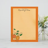 Épices citrouilles - Feuille de papier non doublée (Debout devant)