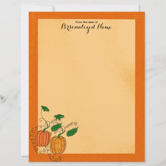 Épices citrouilles - Feuille de papier non doublée (Devant)