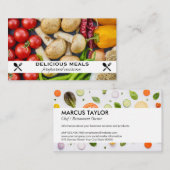 Épices de légumes | Carte de visite Motif alimenta (Devant / Derrière)