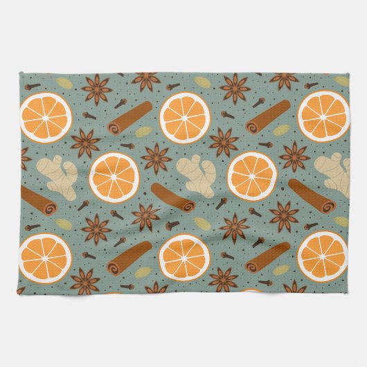 épices de Noël Serviettes de cuisine (Horizontal)
