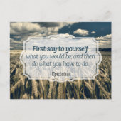 Epictetus "Doe het" Inspirerend quote Briefkaart (Voorkant)