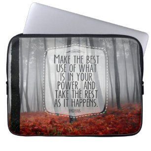 Epictetus Inspirerend quote "Adapt" Laptop Sleeve