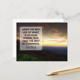 Epictetus Inspirerend quote "Best use" Briefkaart