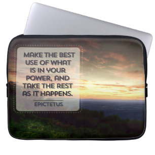 Epictetus Inspirerend quote "Best use" Laptop Sleeve