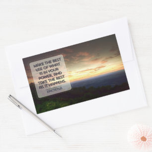 Epictetus Inspirerend quote "Best use" Rechthoekige Sticker