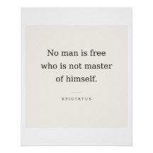 Epictetus Poster: Vrijheid door Zelfbeheersing