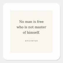 Epictetus Sticker: Beheers Jezelf Herinnering