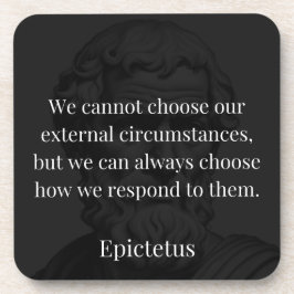 Epictetus's wijsheid: empowerment door middel van  bier onderzetter