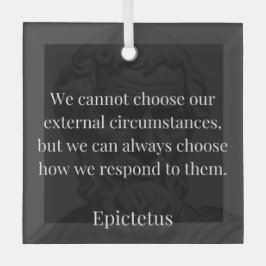Epictetus's wijsheid: empowerment door middel van  glas ornament