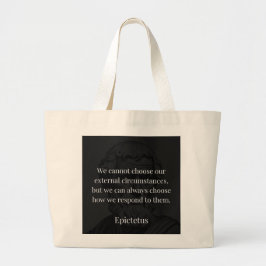 Epictetus's wijsheid: empowerment door middel van  grote tote bag