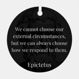 Epictetus's wijsheid: empowerment door middel van  metalen ornament