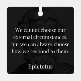 Epictetus's wijsheid: empowerment door middel van  metalen ornament