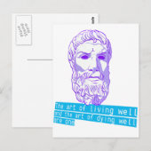 epicurus de kunst van het leven briefkaart (Voorkant / Achterkant)
