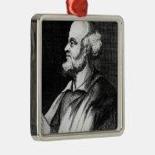 Epicurus, gegraveerd door Johann Fredrich Schmidt Metalen Ornament (Rechts)