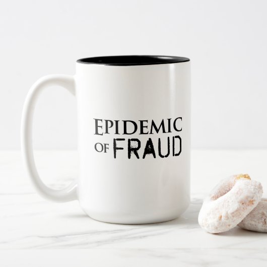 Épidémie de fraude 15 OZ Mug (Avec donut)