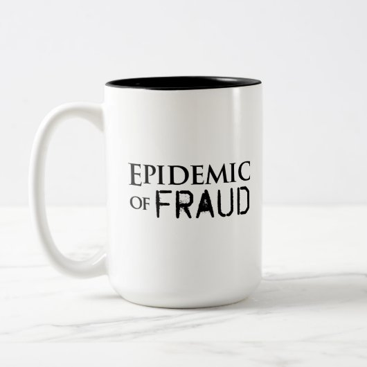 Épidémie de fraude 15 OZ Mug (Gauche)