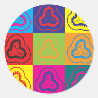 Epidemiologie Pop Kunst Ronde Sticker