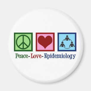 Epidemioloog Peace Love Epidemiology Magneet