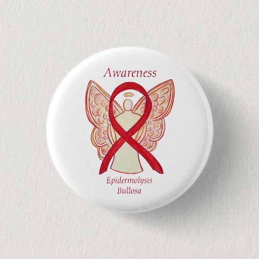 Epidermolysis Bullosa Awareness Ribbon Angel Pin Ronde Button 3,2 Cm (Voorkant)