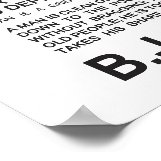 Epigrams en offertes van B.J. Palmer Poster (Hoek)