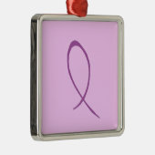 Epilepsie Bewustmaking Metalen Ornament (Rechts)