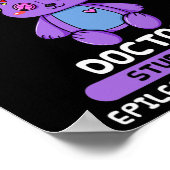 Epilepsie Bewustmaking Paars Epileptisch Brain Epi Poster (Hoek)