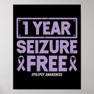 Epilepsie bewustzijn 1 jaar aanval vrij lint 2 poster