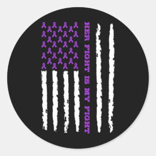 Epilepsie bewustzijn 1 ronde sticker
