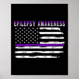 Epilepsie Bewustzijn Amerikaanse vlag Amerikaanse  Poster
