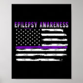 Epilepsie Bewustzijn Amerikaanse vlag Amerikaanse Poster (Voorkant)