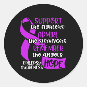 Epilepsie Bewustzijn Bewonder Epileptische Krijger Ronde Sticker