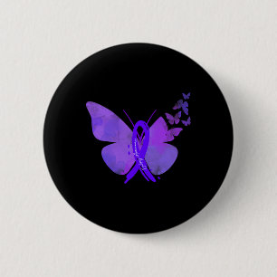 Epilepsie Bewustzijn Epilepsie Paarse Vlinders Ronde Button 5,7 Cm