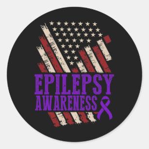 Epilepsie Bewustzijn Epileptische Krijger Overleve Ronde Sticker