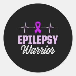 Epilepsie bewustzijn epileptische krijger overleve ronde sticker