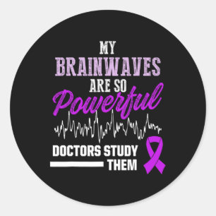Epilepsie bewustzijn epileptische krijger overleve ronde sticker